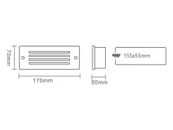 Baliza Exterior LED 4W Empotrable Pared Morgan 4000K Blanco Neutro