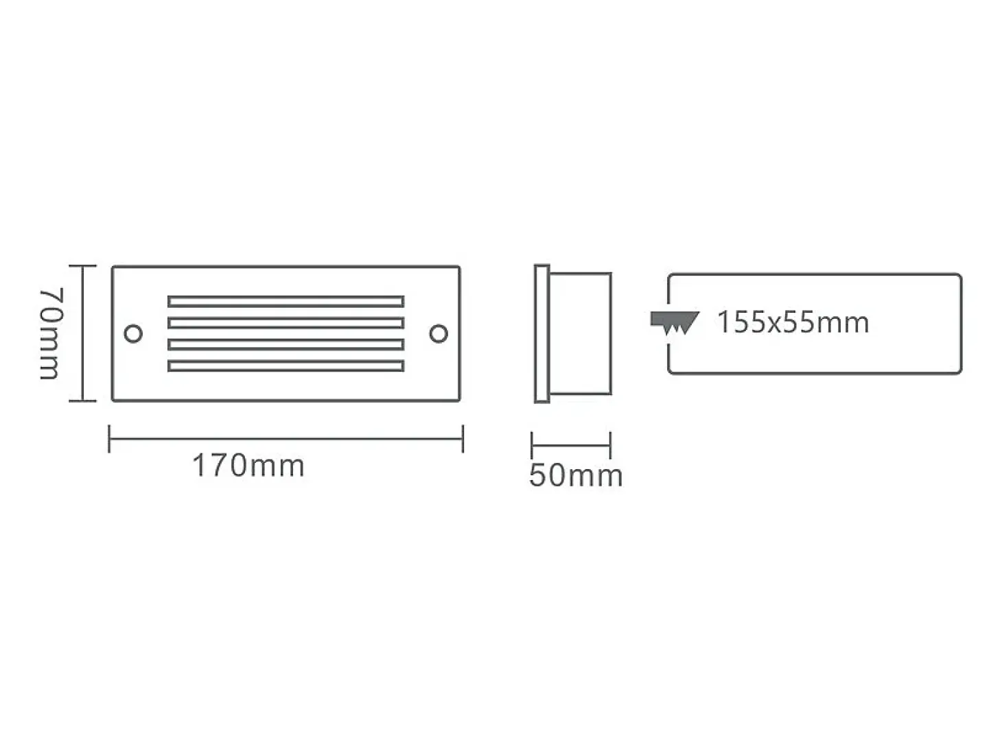 Baliza Exterior LED 4W Empotrable Pared Morgan 4000K Blanco Neutro