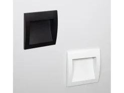 Baliza Exterior LED 4W Empotrable Pared Cuadrado Negro Natt 2700K Blanco Cálido
