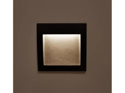 Baliza Exterior LED 4W Empotrable Pared Cuadrado Negro Natt 2700K Blanco Cálido
