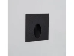 Baliza Exterior LED 3W Empotrable Pared Cuadrado Negro Ellis 4000K Blanco Neutro