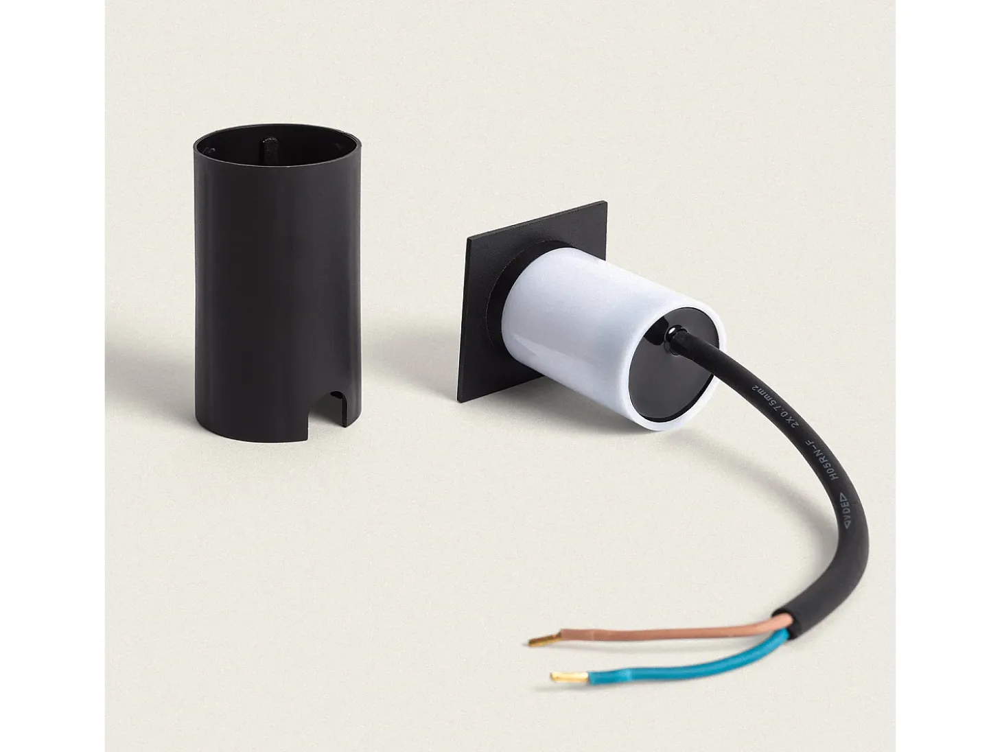Baliza Exterior LED 2W Empotrable Cuadrada Welly Negro