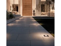 Baliza Exterior LED 2W Empotrable Cuadrada Welly Negro