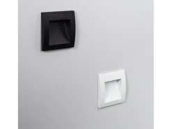 Baliza Exterior LED 4W Empotrable Pared Cuadrado Negro Leif 2700K Blanco Cálido