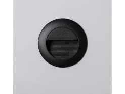 Baliza Exterior LED 3W Empotrable Pared Circular Negro Olite 4000K Blanco Neutro
