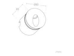 Baliza Exterior LED 3W Empotrable Pared Circular Negro Boiler 4000K Blanco Neutro