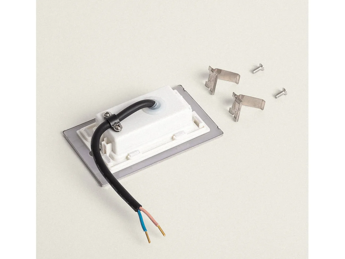 Baliza Exterior LED 3W Empotrable Pared Wabi Lineal Plateado