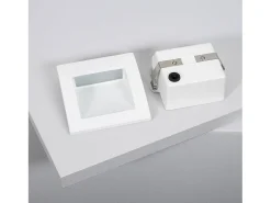 Baliza Exterior LED 4W Empotrable Pared Cuadrado Blanco Leif 2700K Blanco Cálido