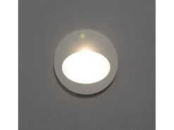 Baliza Exterior LED 3W Empotrable Pared Circular Blanco Coney 2700K Blanco Cálido