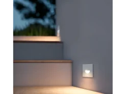 Baliza Exterior LED 2W Empotrable Pared Cuadrado Blanco Guell 2700K Blanco Cálido