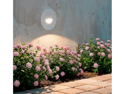 Baliza Exterior LED 2W Empotrable Pared Circular Blanco Guell 2700K Blanco Cálido