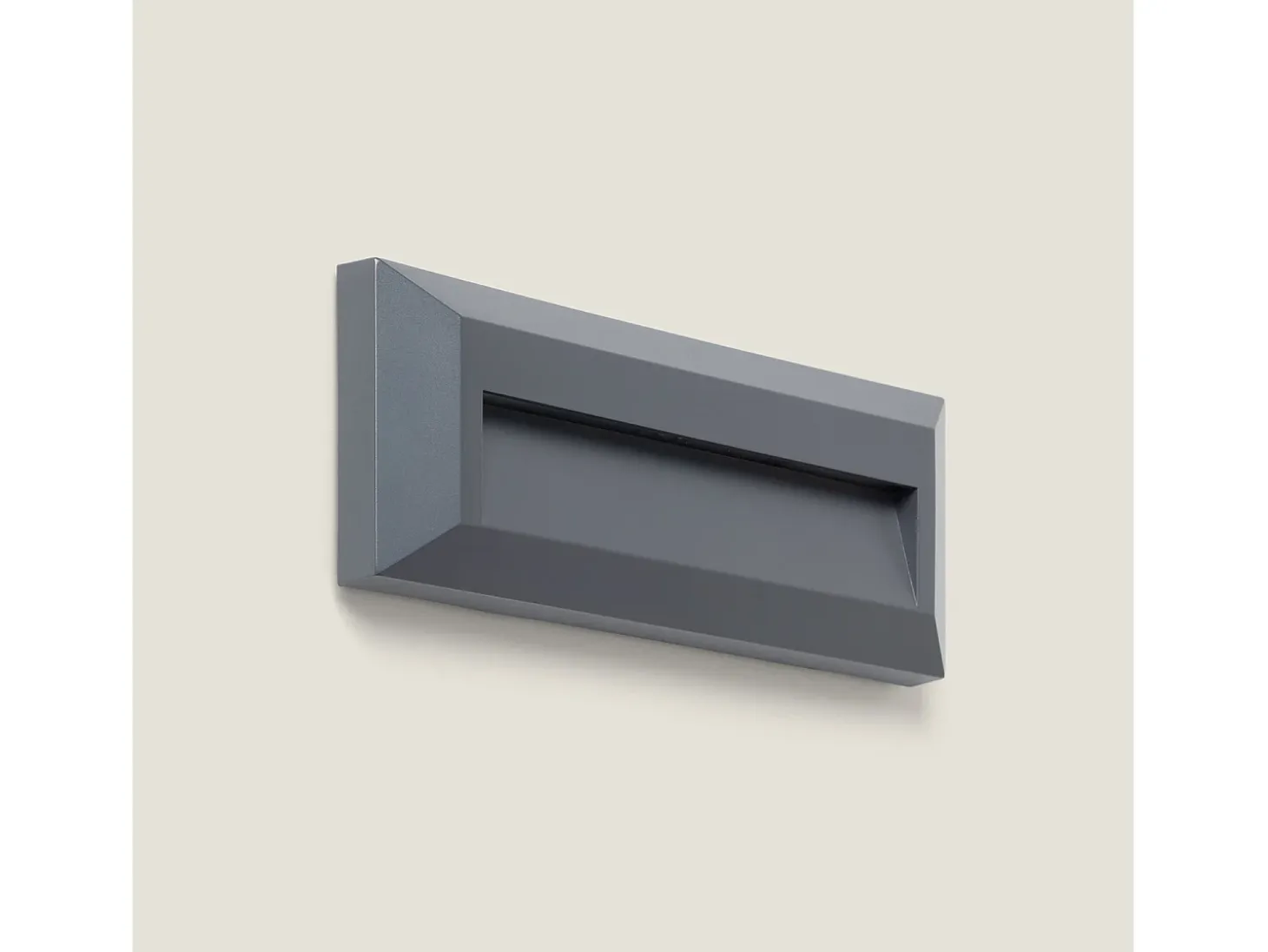 Baliza Exterior LED 2W Superficie Pared Rectangular Antracita Élide 4000K Blanco Neutro