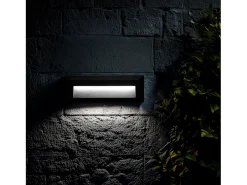 Baliza Exterior LED 2W Superficie Pared Rectangular Antracita Élide 4000K Blanco Neutro
