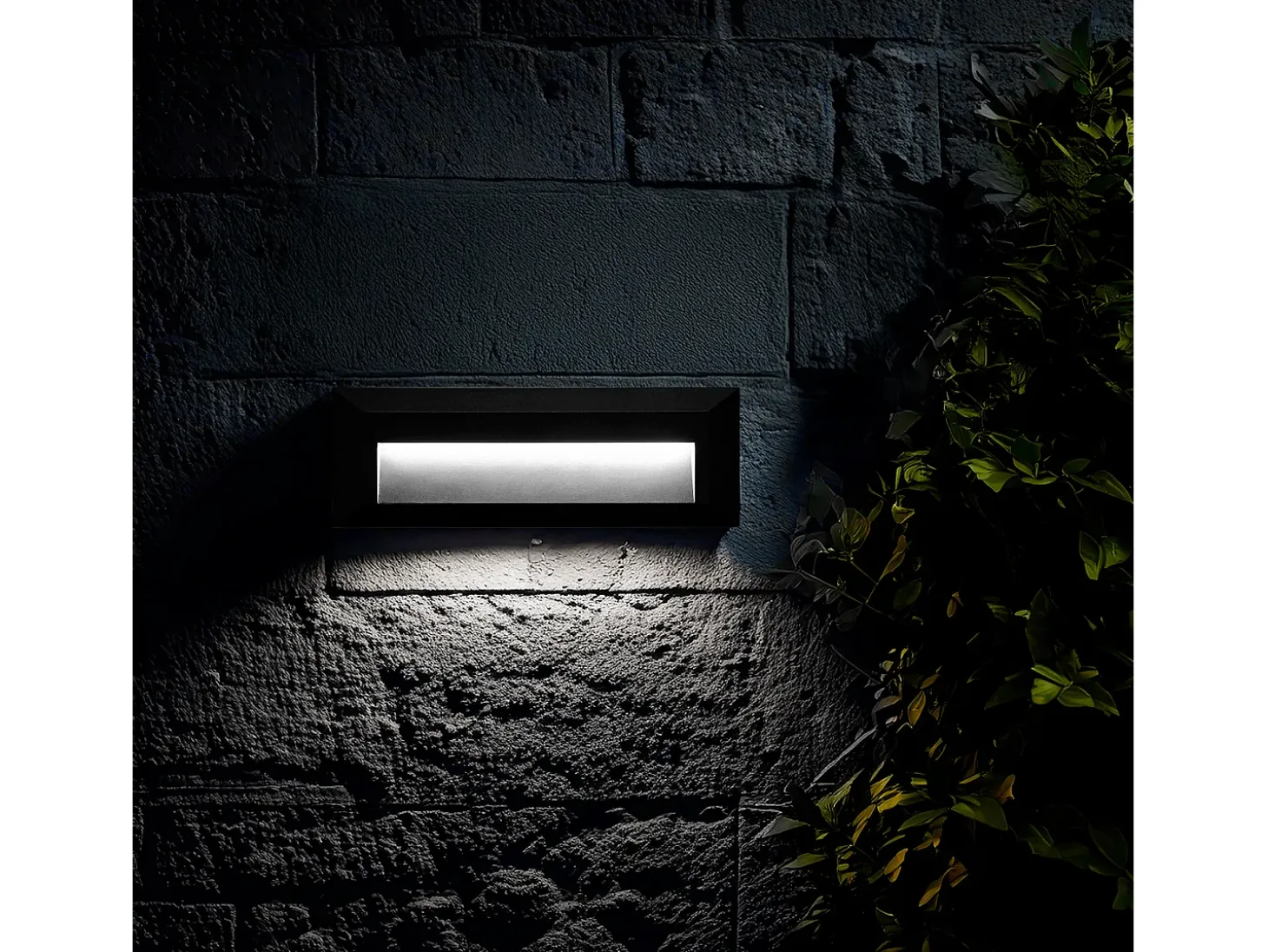 Baliza Exterior LED 2W Superficie Pared Rectangular Antracita Élide 4000K Blanco Neutro