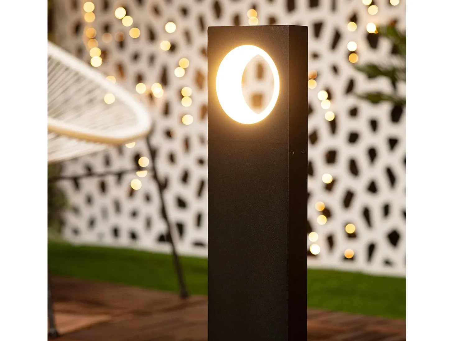 Baliza Exterior LED 12W Superficie Pie 60cm Arada 3000K Blanco Cálido