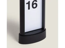 Baliza Exterior LED 10W Superficie Pie 50cm Aluminio para Numeración de Vivienda Mulham Negro