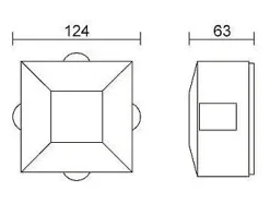 Baliza Exterior LED 4W Superficie Pared Agora 3000K Blanco Cálido