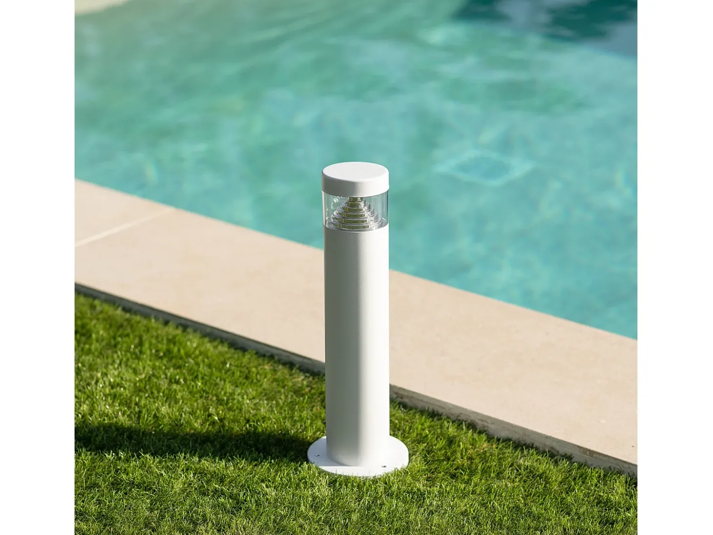 Baliza Exterior LED 5W Superficie Pie 30cm Inti Inox Blanco 3000K Blanco Cálido
