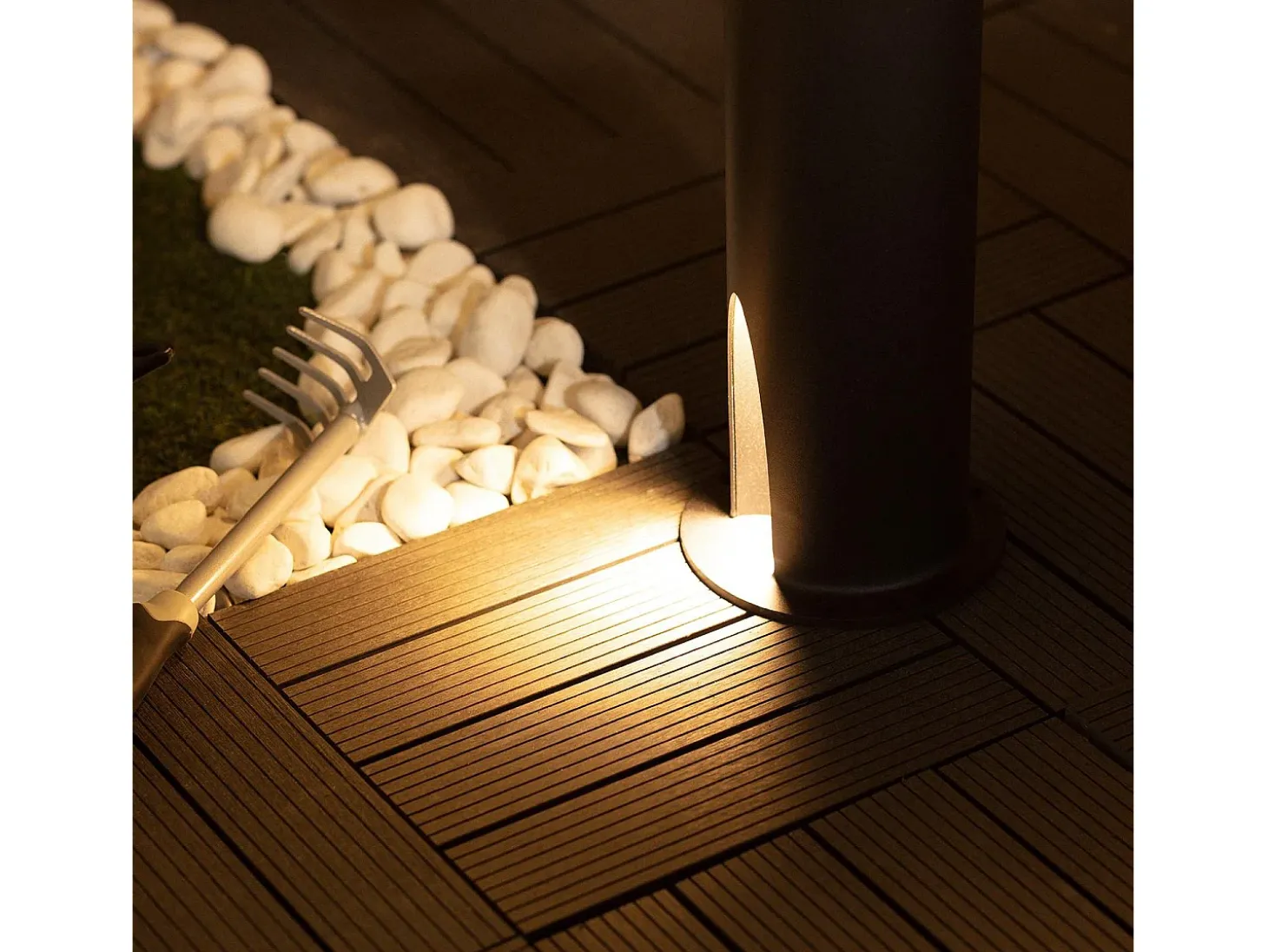 Baliza Exterior LED 10W Superficie Pie 60cm Halosa 3000K Blanco Cálido