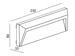 Baliza Exterior LED 2W Superficie Pared Antracita Chester 6000K Blanco Frío