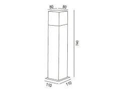 Baliza Exterior Superficie Pie 74cm Augusta Blanca Blanco