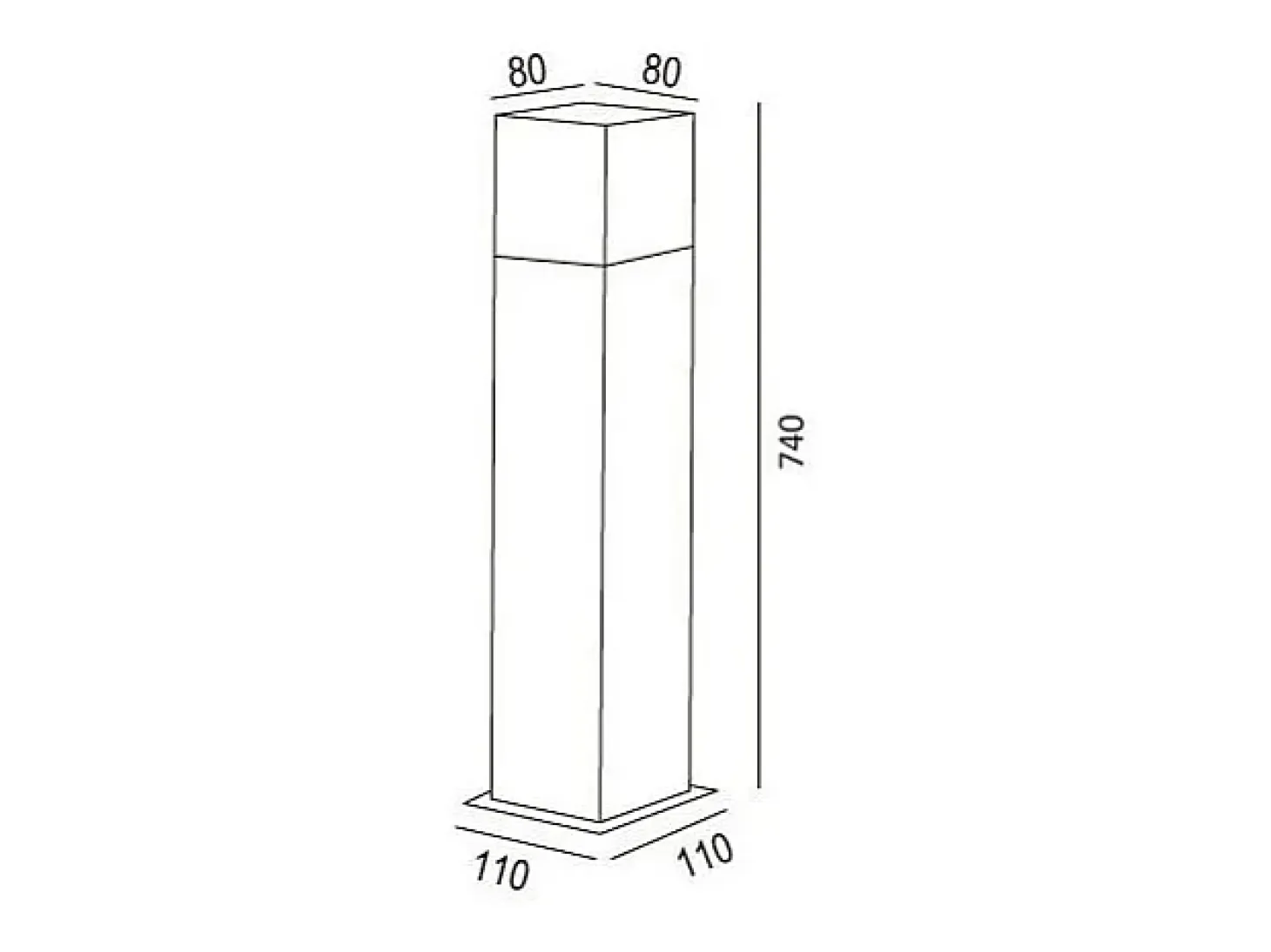 Baliza Exterior Superficie Pie 74cm Augusta Blanca Blanco