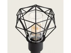 Baliza Exterior Superficie Pie 50cm Acero Inoxidable Niamey Negro