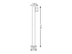 Baliza Exterior Superficie Pie 90cm Acero Inoxidable Stone Antracita