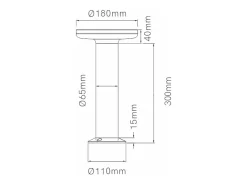 Baliza LED Mac Floor Corten 4000K - 12W IP65 de 30 cm de altura para exterior en aluminio - Downlight - Beneito & Faure