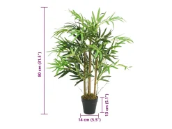 Bambú artificial 500 hojas 80 cm verde