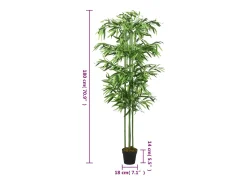 Bambú artificial 864 hojas 180 cm verde