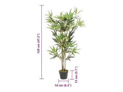 Bambú artificial 552 hojas 120 cm verde