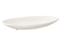 Bandeja de cerámica blanca 30,5 x 20 cm
