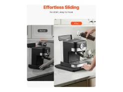 Bandeja Deslizante para Electrodomésticos de Cocina SucceBuy, 26,7 x 33 cm, Bandeja con Ruedas de Goma, para Pequeños Electrodomésticos de Cocina, Color Negro