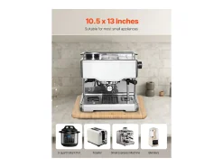 Bandeja Deslizante SucceBuy para Aparatos de Cocina, 26,7 x 33 cm, Tabla Móvil para Cafetera, Pequeños Electrodomésticos de Cocina, Color Madera