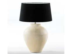 Base de lámpara Michka de terracota blanca Alt. 55 cm