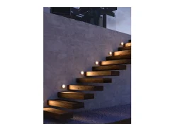 Beneito & Faure - Aplique LED empotrable Artis R Wall de 4,5 W - Aplique de pared redondo IP66 con interruptor 2700K/3200K/4000K