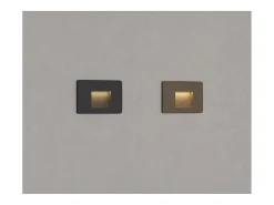 Beneito & Faure - Baliza empotrada LED Mis Sq Wall de 3 W - Baliza cuadrada de pared IP65 con interruptor 2700K/3200K/4000K - Blanco