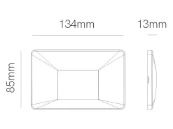 Beneito & Faure - Baliza empotrada LED Mis Sq Wall de 3 W - Baliza empotrada cuadrada IP65 con interruptor 2700K/3200K/4000K - Corten