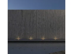 Beneito & Faure - Baliza empotrada LED Mis R Wall de 3 W - Baliza redonda IP65 con interruptor 2700K/3200K/4000K - Corten
