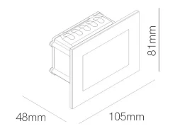 Beneito & Faure - Foco empotrable LED Artis Sq Wall de 4,5 W - Foco de pared cuadrado IP66 con interruptor 2700K/3200K/4000K