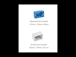 Beneito & Faure - Foco empotrable LED Artis Sq Wall de 4,5 W - Foco de pared cuadrado IP66 con interruptor 2700K/3200K/4000K