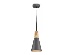 Bicones Lámpara Colgante Techo Dome Gris, 1 Luz, E27