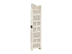 Biombo 4 paneles tallado a mano madera mango blanco 160x165 cm ES263000