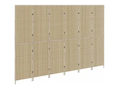 Biombo beige 292 x 180 cm poliratán