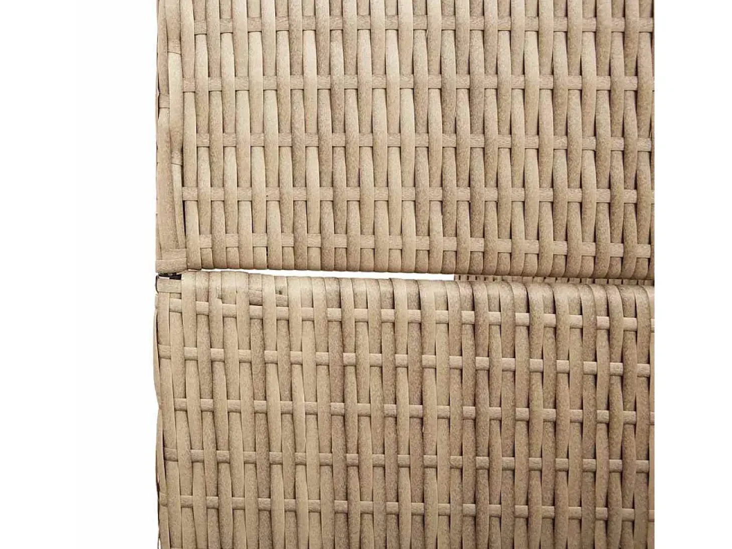 Biombo beige 242 x 180 cm. polirratán