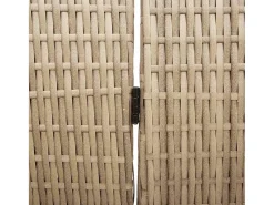 Biombo beige 147 x 180 cm polirratán