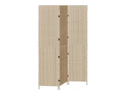 Biombo beige 147 x 180 cm polirratán