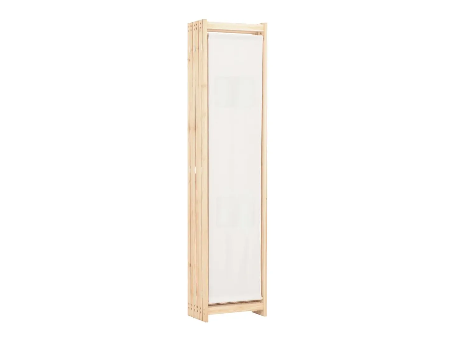 Biombo de 6 paneles Crema 240 x 170 x 4 cm Tela