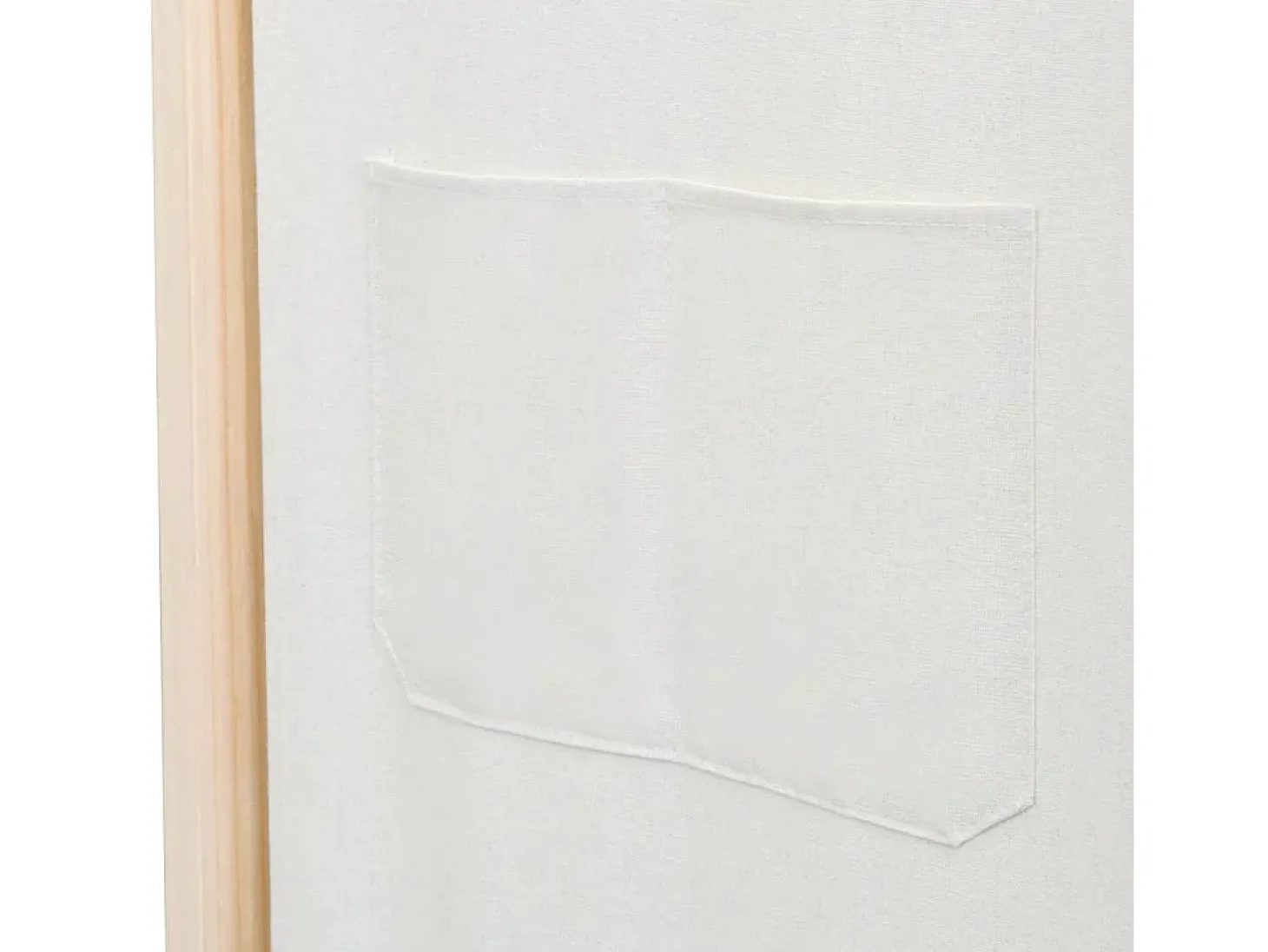 Biombo de 6 paneles Crema 240 x 170 x 4 cm Tela